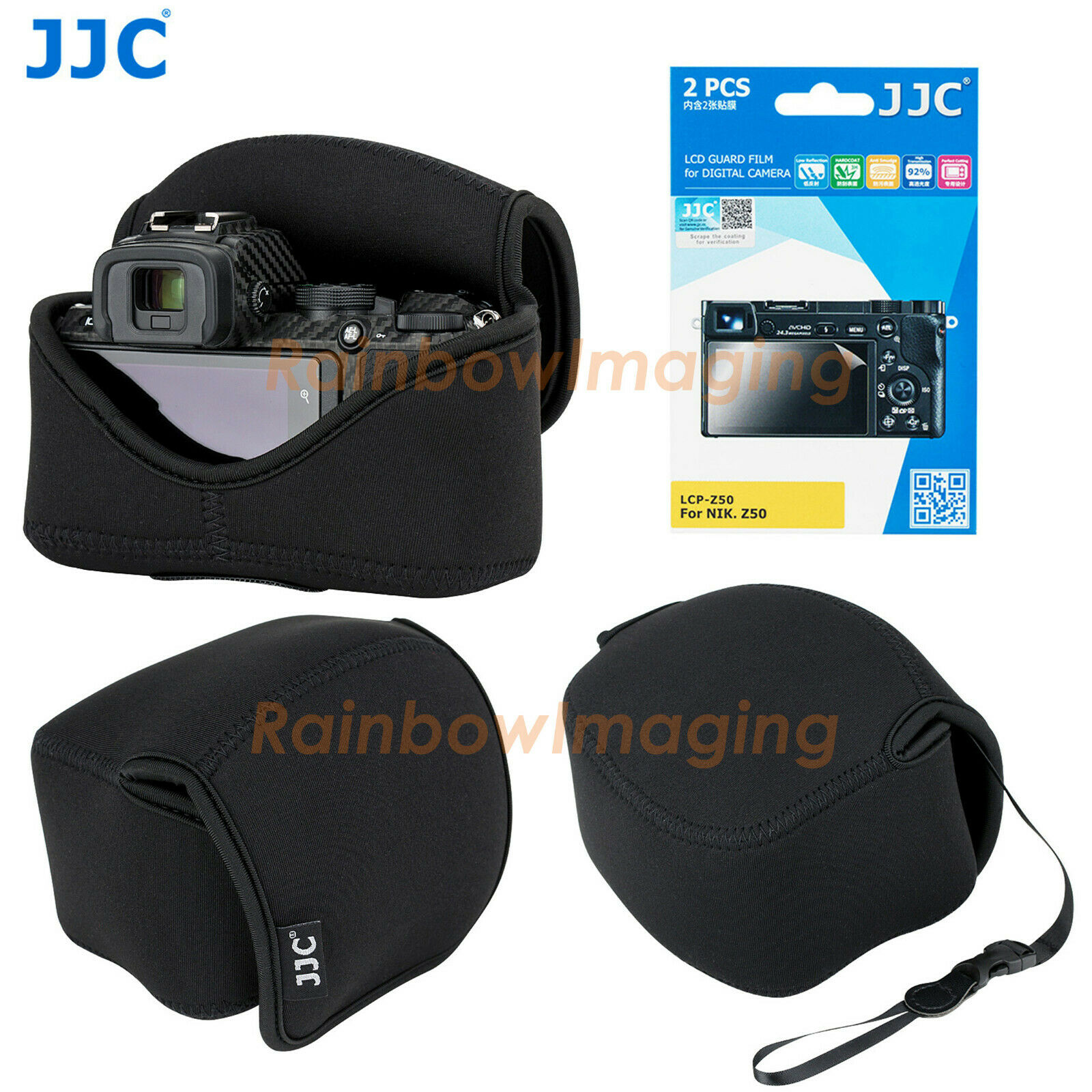 2 Pack) JJC GSP-Z7 2.5D Tempered Optical Glass LCD Protector for Nikon Z5  Z6 Z7